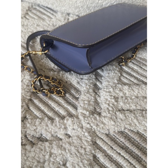 Tory Burch Britten Smooth Chain Wallet w/Wristlet in Dark Lotus (Purple) - Picture 6 of 7